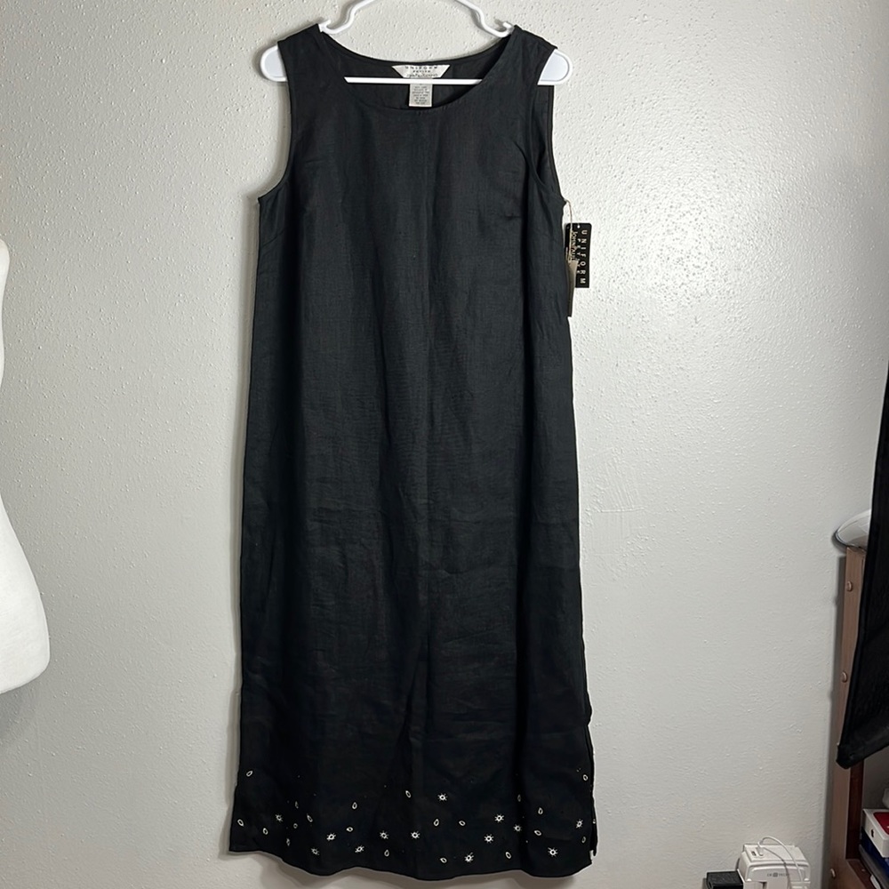 Uniform petite John Paul Richard 100% linen maxi dress size MP